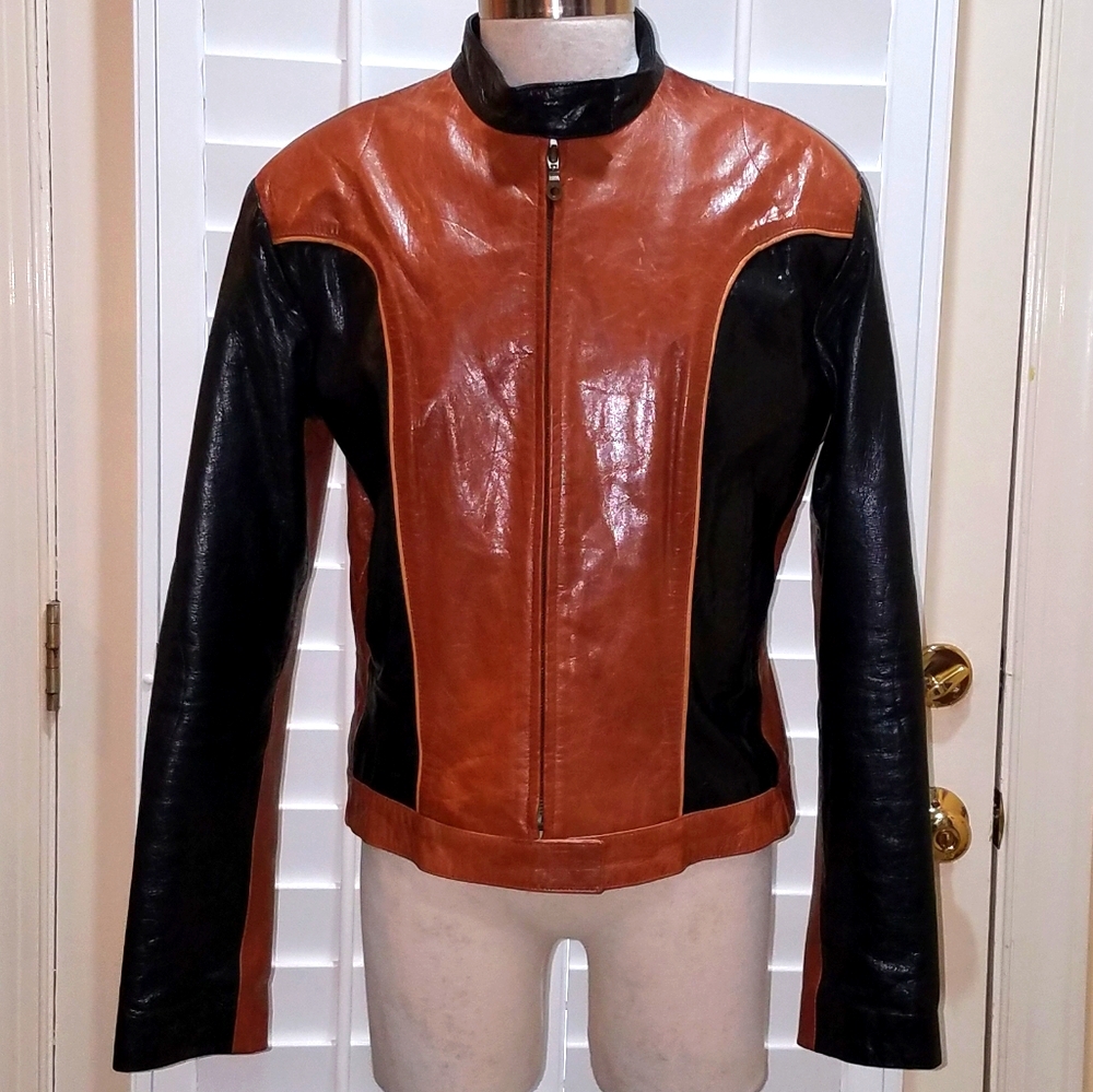 AMERICAN BASE Leather Vintage Jacket Small